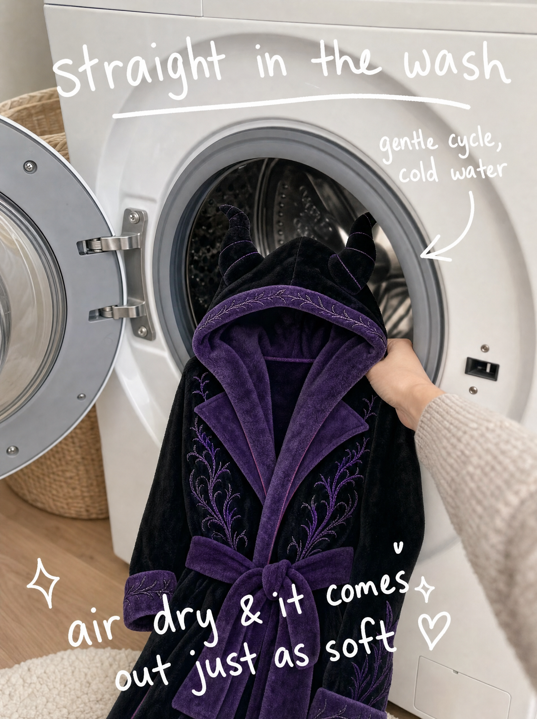 Straight in the wash